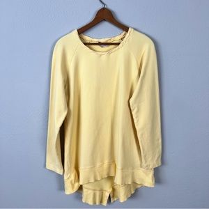 Soft Surroundings Yellow Crew Neck Pullover